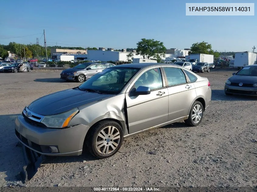 1FAHP35N58W114031 2008 Ford Focus Se