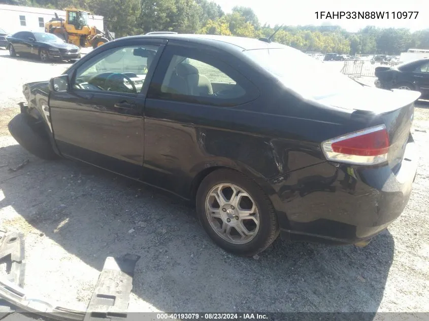 2008 Ford Focus Se/Ses VIN: 1FAHP33N88W110977 Lot: 40193079