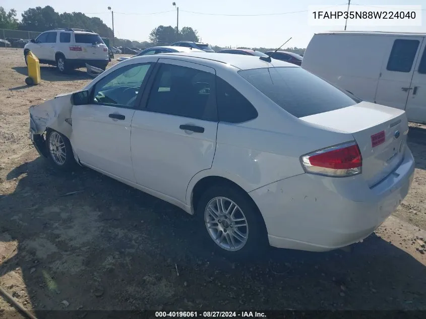 1FAHP35N88W224040 2008 Ford Focus Se/Ses