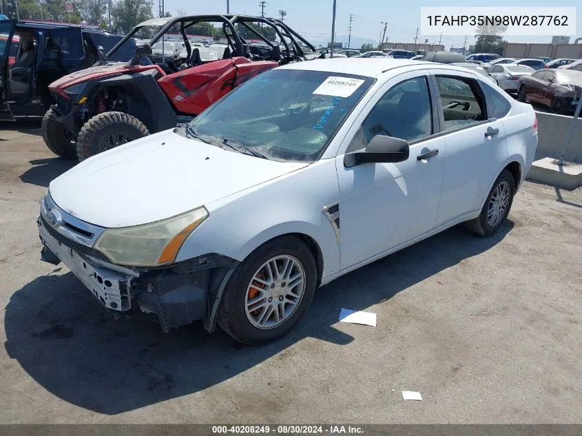 2008 Ford Focus Se/Ses VIN: 1FAHP35N98W287762 Lot: 40208249