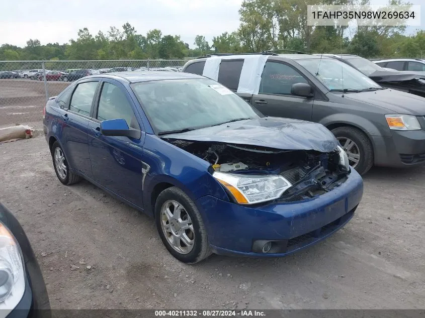 2008 Ford Focus Se/Ses VIN: 1FAHP35N98W269634 Lot: 40211332