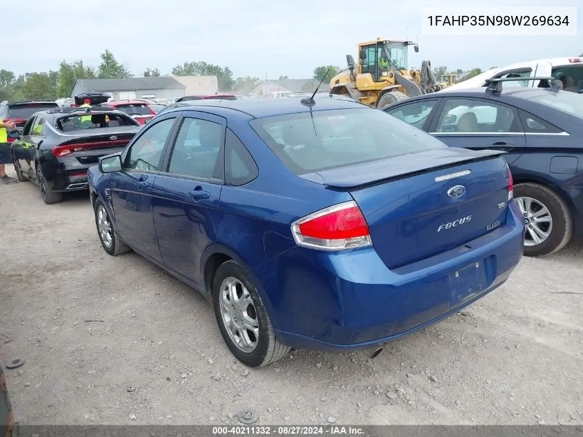 2008 Ford Focus Se/Ses VIN: 1FAHP35N98W269634 Lot: 40211332