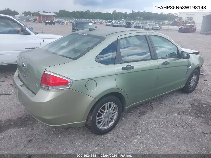 1FAHP35N68W198148 2008 Ford Focus Se/Ses