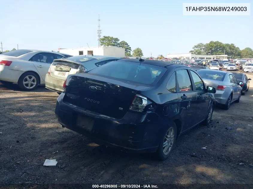 2008 Ford Focus Se/Sel/Ses VIN: 1FAHP35N68W249003 Lot: 40296905