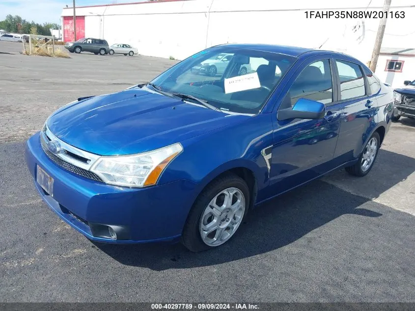 2008 Ford Focus Se/Ses VIN: 1FAHP35N88W201163 Lot: 40297789