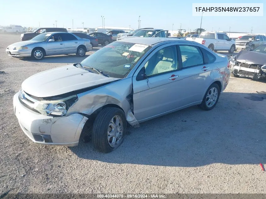 2008 Ford Focus Se/Sel/Ses VIN: 1FAHP35N48W237657 Lot: 40344075