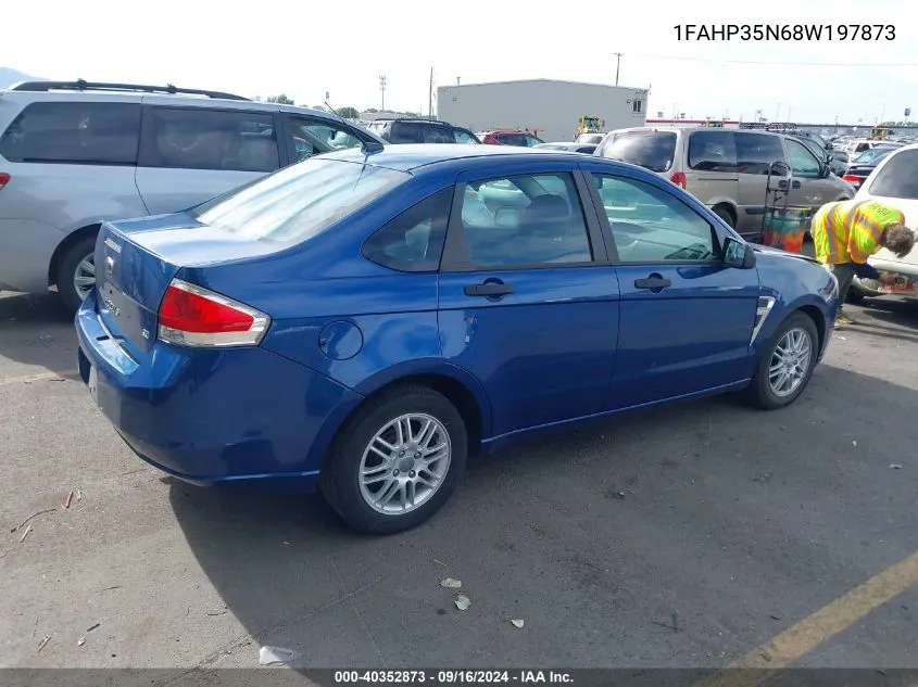 2008 Ford Focus Se/Ses VIN: 1FAHP35N68W197873 Lot: 40352873