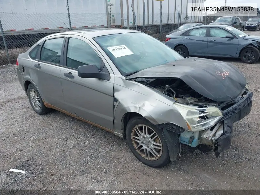 2008 Ford Focus Se/Ses VIN: 1FAHP35N48W153838 Lot: 40358584