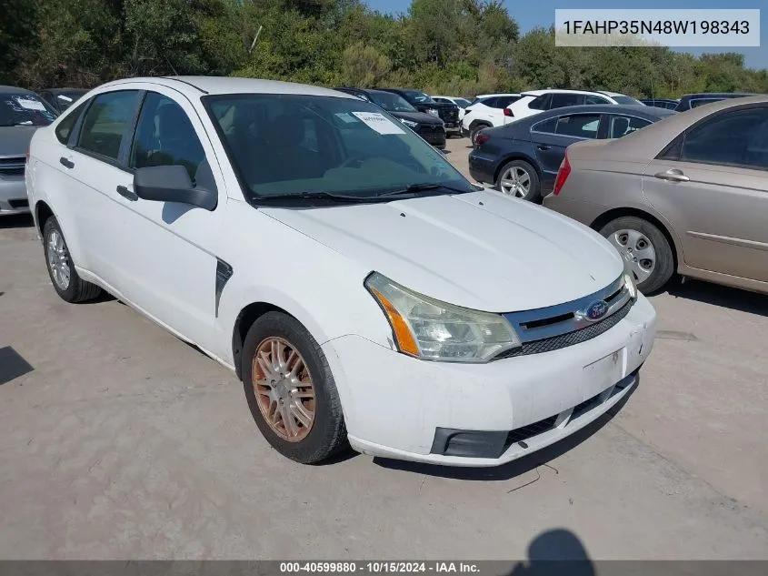 1FAHP35N48W198343 2008 Ford Focus Se/Ses