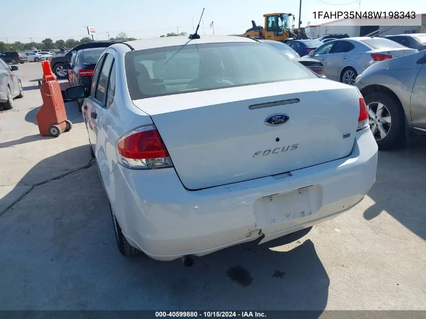 1FAHP35N48W198343 2008 Ford Focus Se/Ses