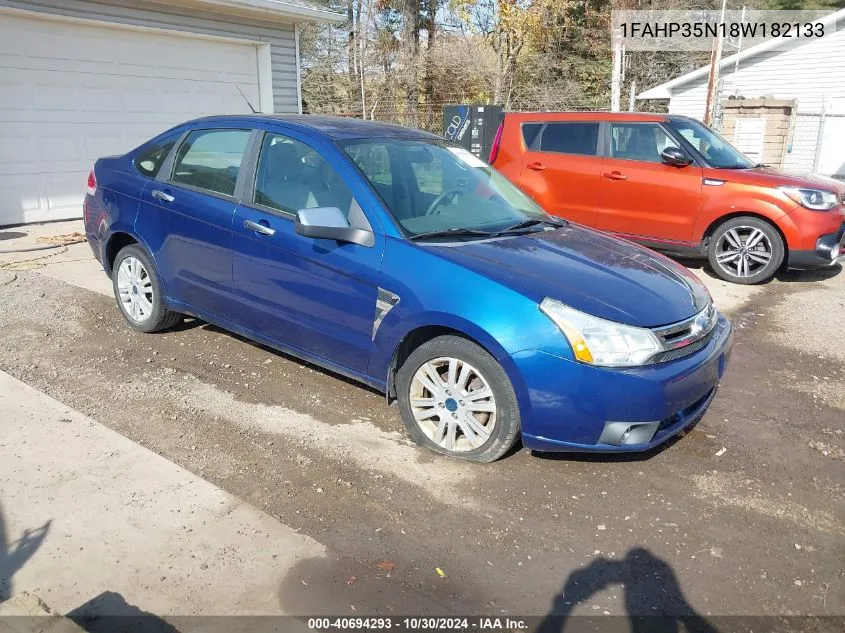 2008 Ford Focus Se/Ses VIN: 1FAHP35N18W182133 Lot: 40694293