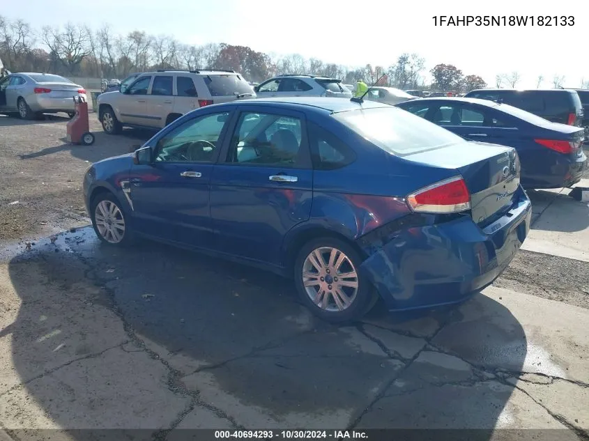 2008 Ford Focus Se/Ses VIN: 1FAHP35N18W182133 Lot: 40694293