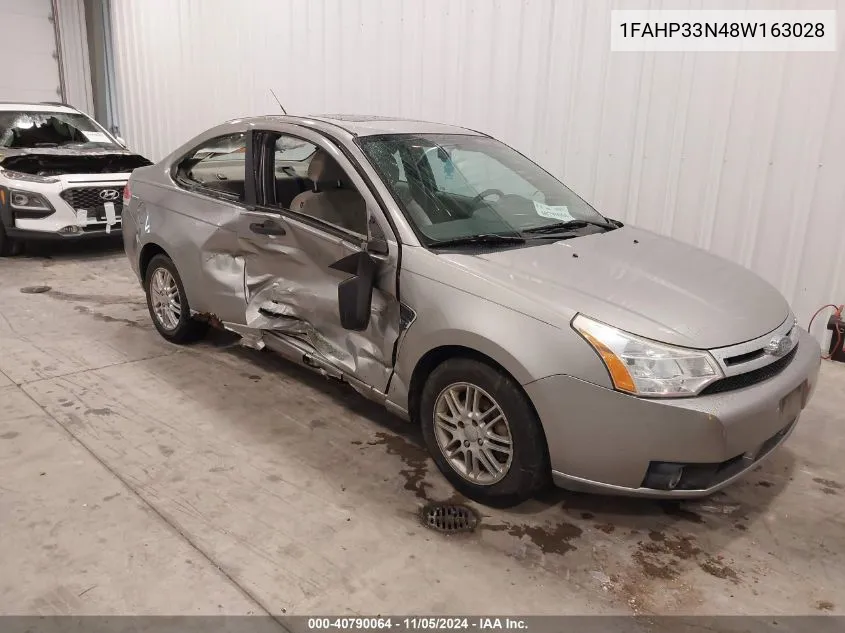 2008 Ford Focus Se/Ses VIN: 1FAHP33N48W163028 Lot: 40790064