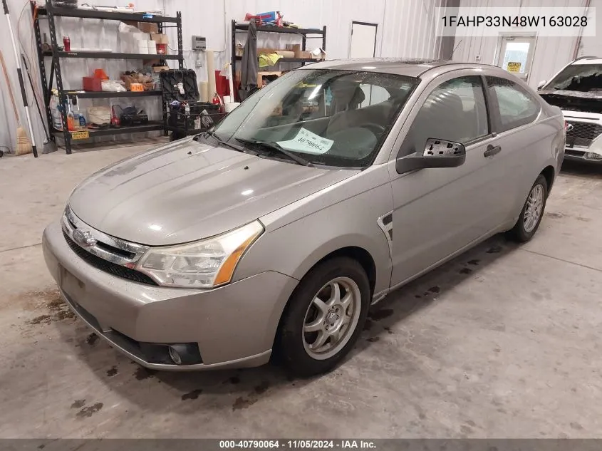 2008 Ford Focus Se/Ses VIN: 1FAHP33N48W163028 Lot: 40790064