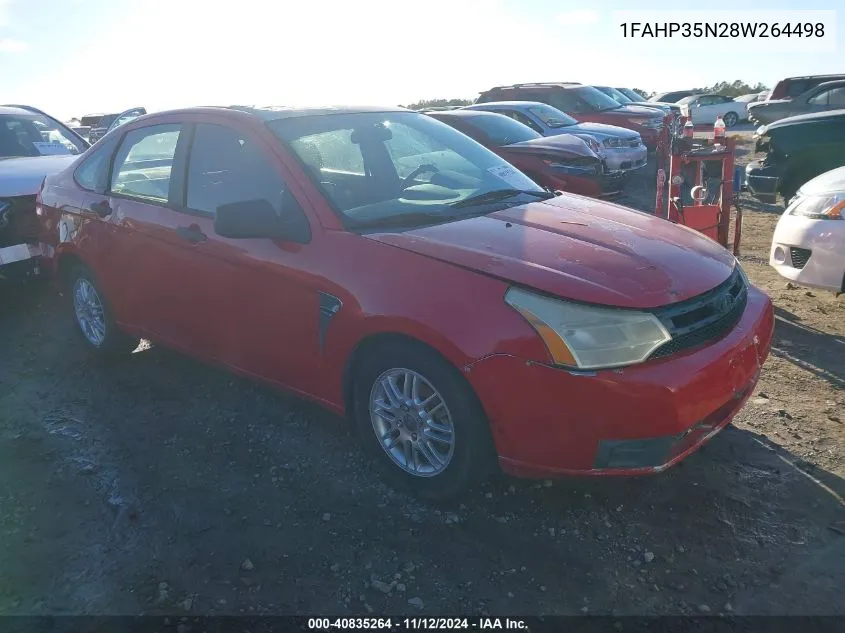 2008 Ford Focus Se/Ses VIN: 1FAHP35N28W264498 Lot: 40835264