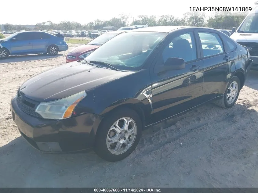 2008 Ford Focus Se/Ses VIN: 1FAHP35N08W161869 Lot: 40867608