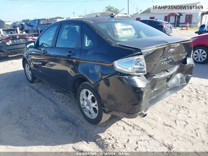 2008 Ford Focus Se/Ses VIN: 1FAHP35N08W161869 Lot: 40867608