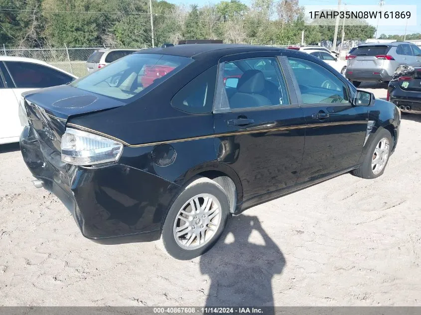 2008 Ford Focus Se/Ses VIN: 1FAHP35N08W161869 Lot: 40867608