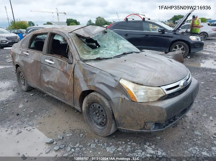 2009 Ford Focus VIN: 1FAHP35N09W216936 Lot: 12058757