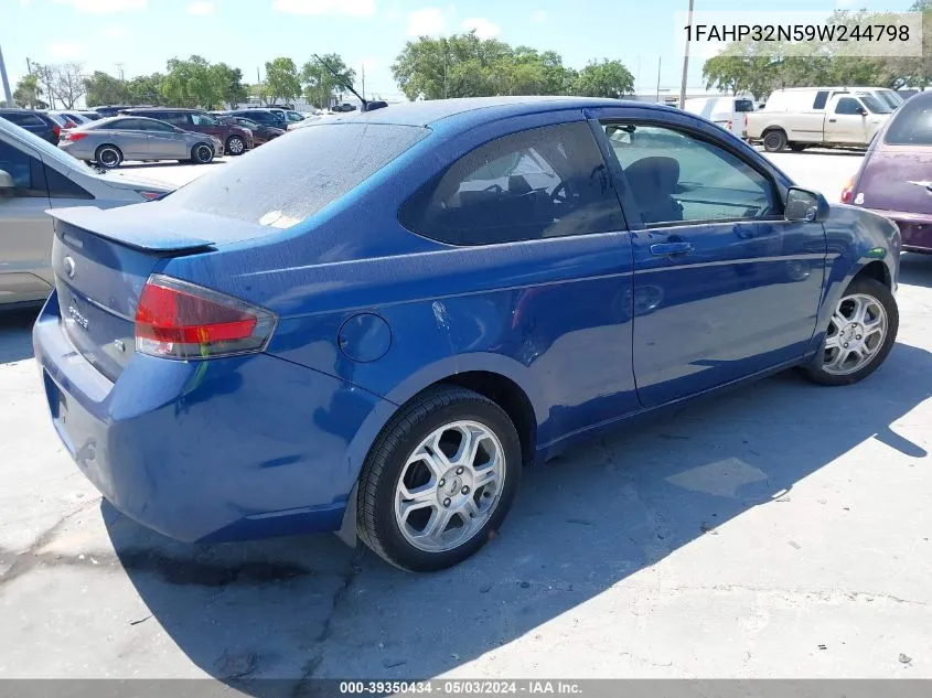 2009 Ford Focus Se VIN: 1FAHP32N59W244798 Lot: 39350434