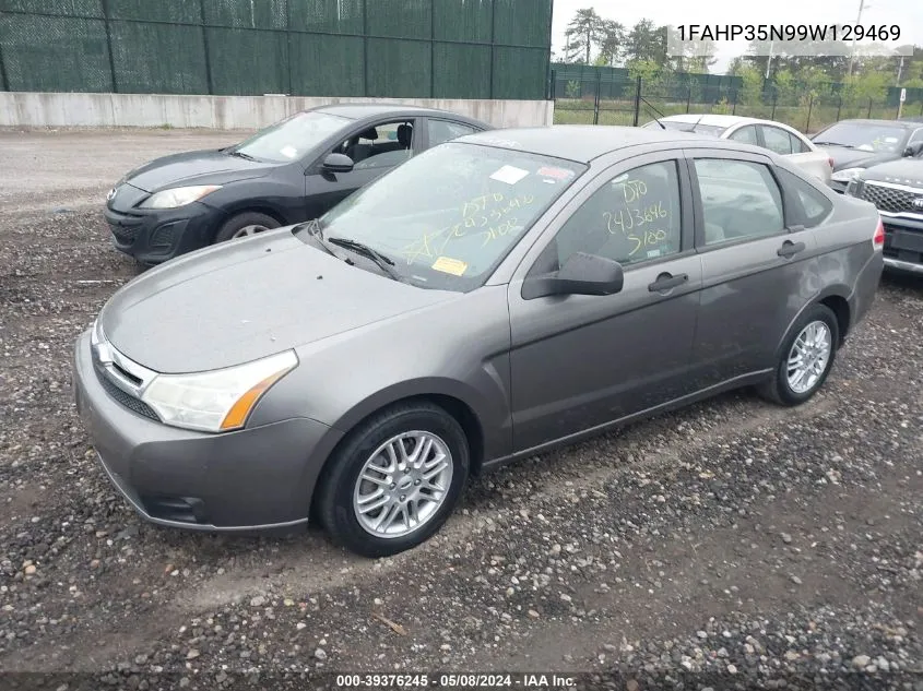 2009 Ford Focus Se VIN: 1FAHP35N99W129469 Lot: 39376245