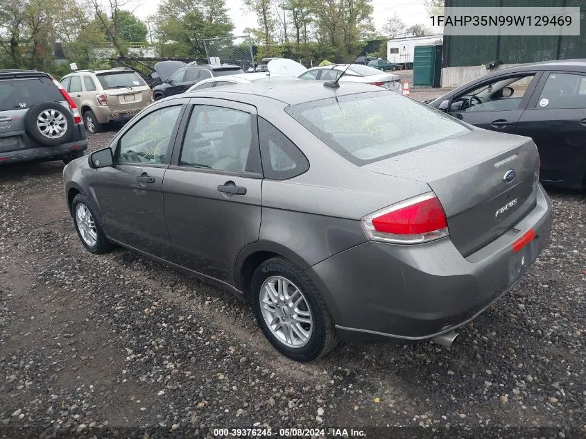 2009 Ford Focus Se VIN: 1FAHP35N99W129469 Lot: 39376245