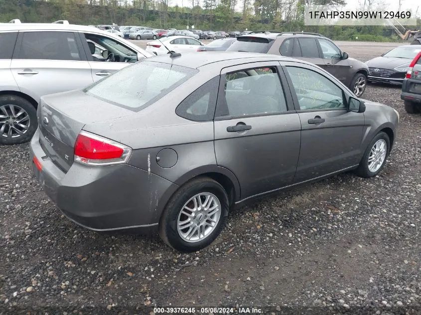 2009 Ford Focus Se VIN: 1FAHP35N99W129469 Lot: 39376245