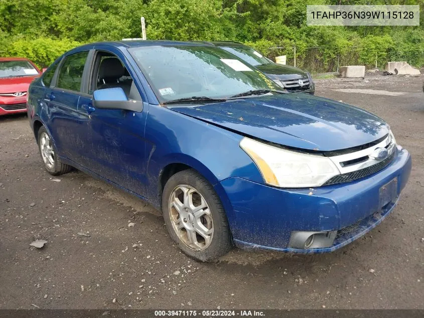 2009 Ford Focus Ses VIN: 1FAHP36N39W115128 Lot: 39471175