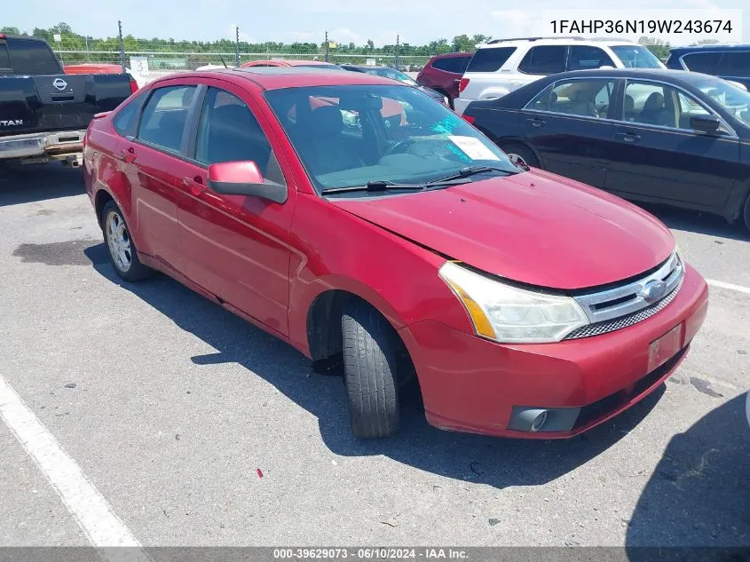 2009 Ford Focus Ses VIN: 1FAHP36N19W243674 Lot: 39629073