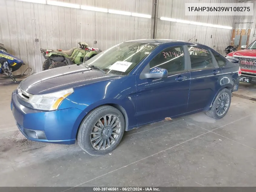 2009 Ford Focus Ses VIN: 1FAHP36N39W108275 Lot: 39746561