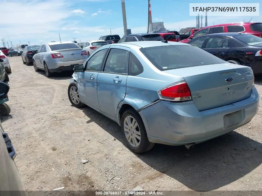 2009 Ford Focus Sel VIN: 1FAHP37N69W117535 Lot: 39766937