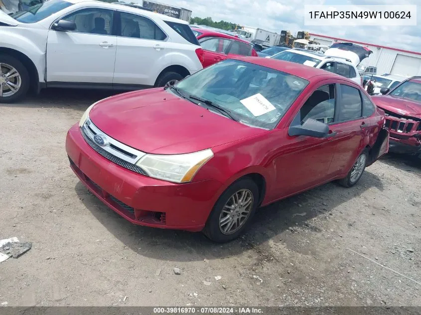 1FAHP35N49W100624 2009 Ford Focus Se