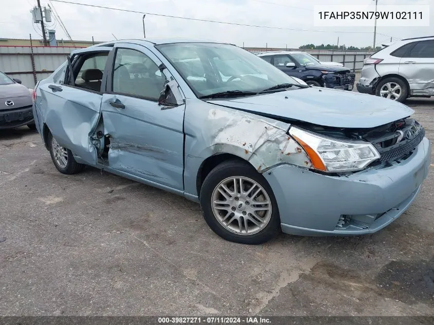 2009 Ford Focus Se VIN: 1FAHP35N79W102111 Lot: 39827271