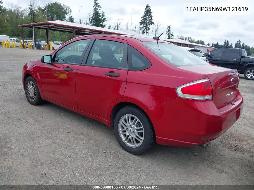 1FAHP35N69W121619 2009 Ford Focus Se