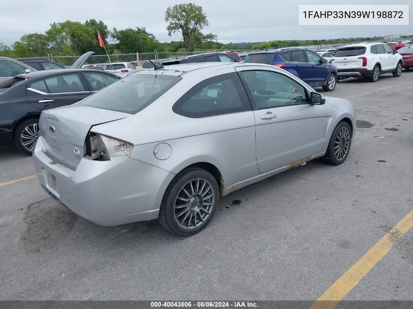 2009 Ford Focus Ses VIN: 1FAHP33N39W198872 Lot: 40043806