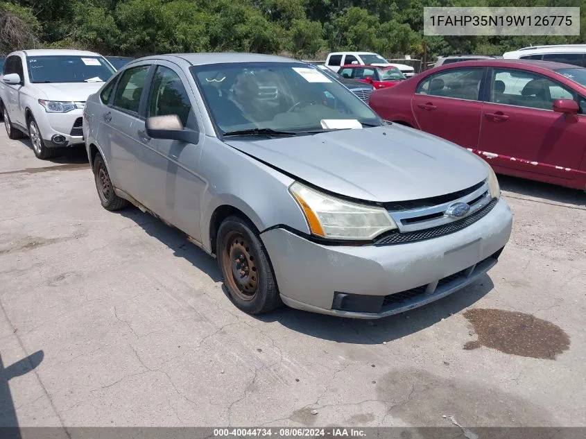 2009 Ford Focus Se VIN: 1FAHP35N19W126775 Lot: 40044734