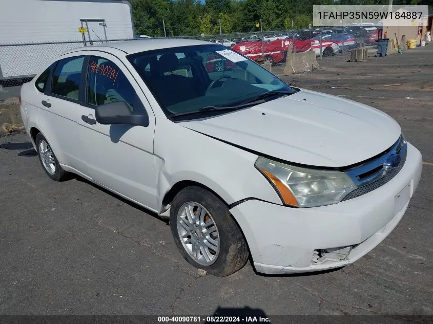 2009 Ford Focus Se VIN: 1FAHP35N59W184887 Lot: 40090781