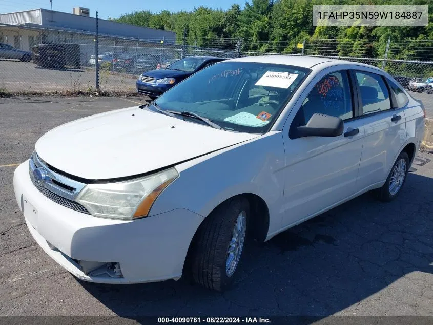 2009 Ford Focus Se VIN: 1FAHP35N59W184887 Lot: 40090781