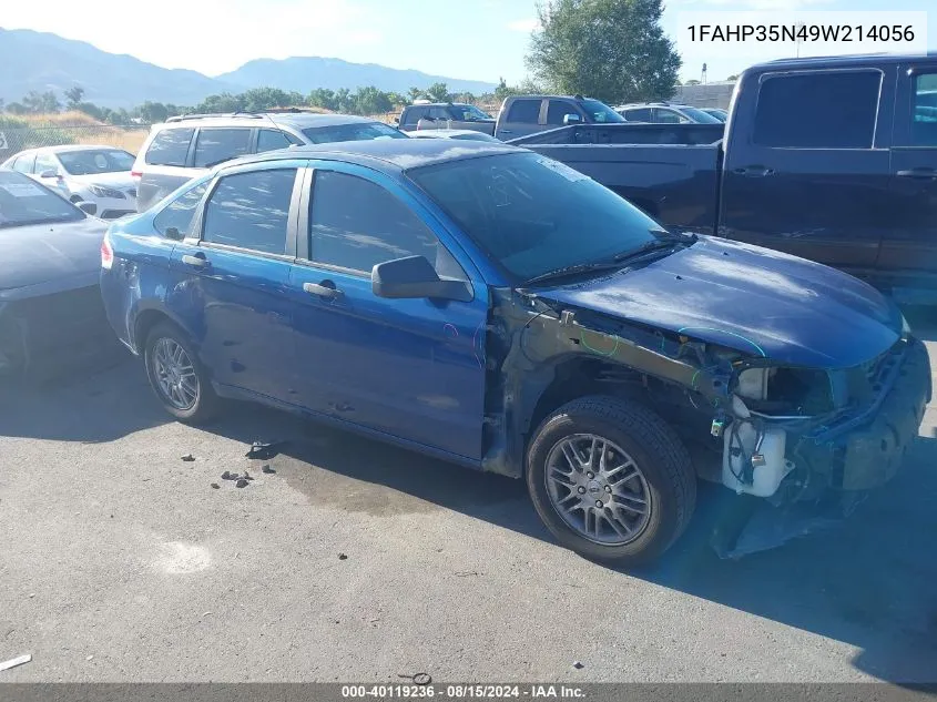 2009 Ford Focus Se VIN: 1FAHP35N49W214056 Lot: 40119236