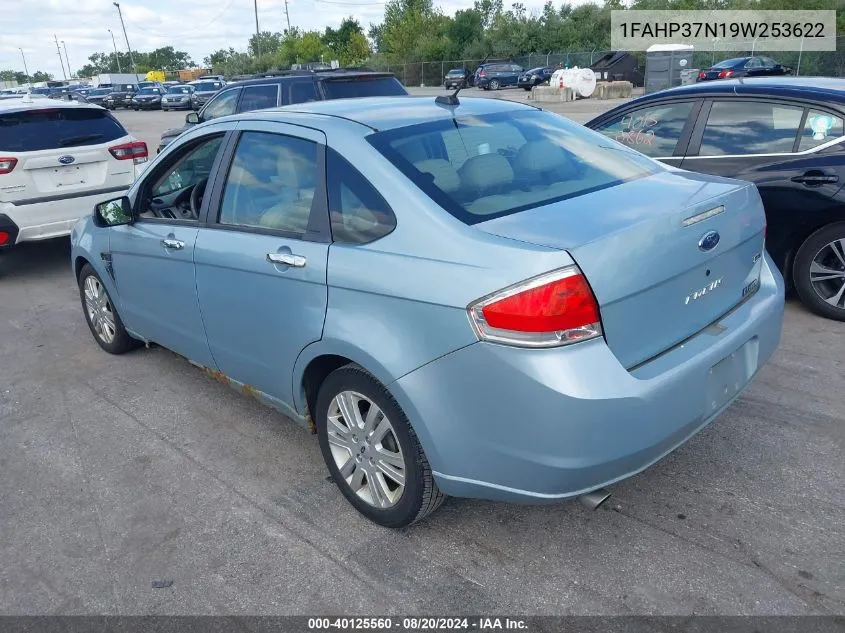 2009 Ford Focus Sel VIN: 1FAHP37N19W253622 Lot: 40125560