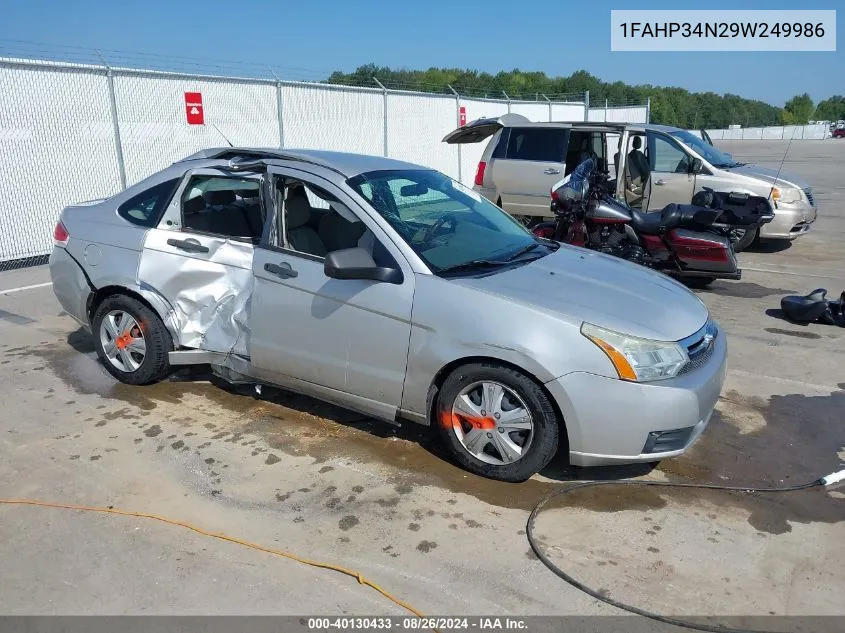 2009 Ford Focus S VIN: 1FAHP34N29W249986 Lot: 40130433