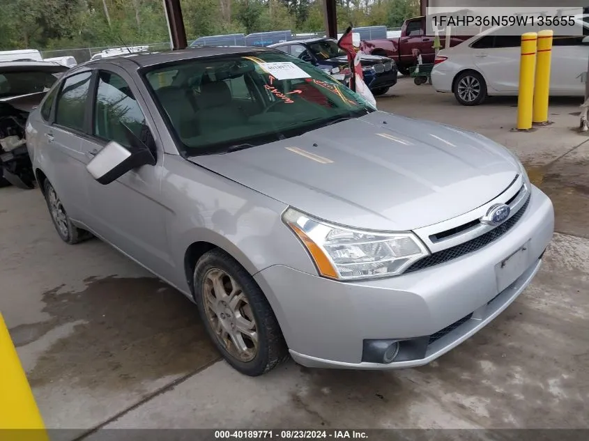 2009 Ford Focus Ses VIN: 1FAHP36N59W135655 Lot: 40189771