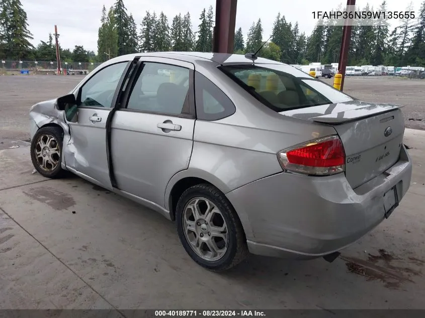 2009 Ford Focus Ses VIN: 1FAHP36N59W135655 Lot: 40189771