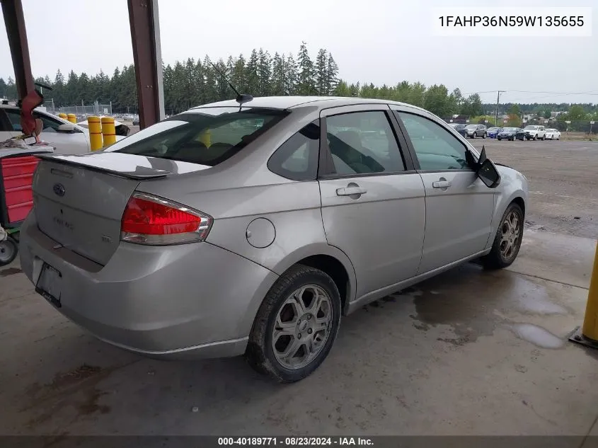 1FAHP36N59W135655 2009 Ford Focus Ses