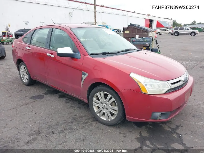 1FAHP37N39W200274 2009 Ford Focus Sel