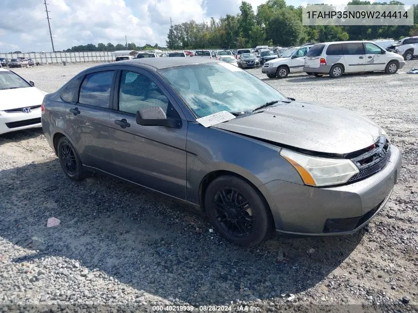 2009 Ford Focus Se VIN: 1FAHP35N09W244414 Lot: 40219939