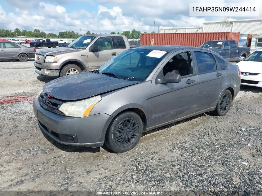 2009 Ford Focus Se VIN: 1FAHP35N09W244414 Lot: 40219939