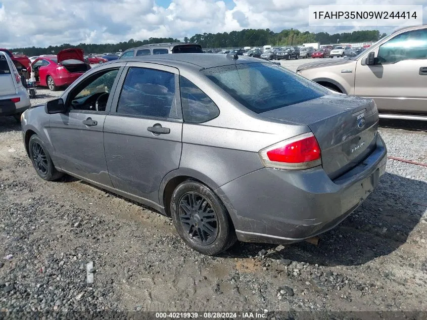 2009 Ford Focus Se VIN: 1FAHP35N09W244414 Lot: 40219939