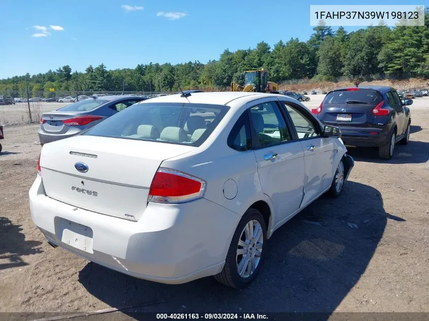 2009 Ford Focus Sel VIN: 1FAHP37N39W198123 Lot: 40261163