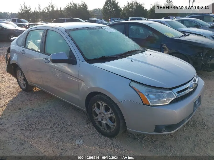 2009 Ford Focus Ses VIN: 1FAHP36N29W200204 Lot: 40298746